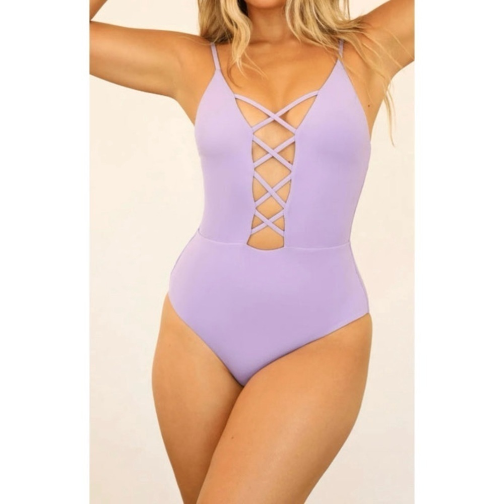 NEW DIPPIN DAISYS Bliss One-Piece Swimsuit in Amethyst